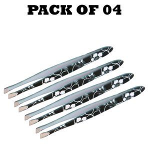 Forgica Professional Stainless Steel Paper Coated Tweezers Pack of 04